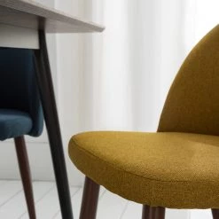 Mørteens Chaises capitonnées Jacklin III (2 él.) - Tissu / Métal - Imitation noyer - Jaune moutarde 19 Mørteens Chaises capitonnées Jacklin III (2 él.) - Tissu / Métal - Imitation noyer - Jaune moutarde -Meubles de salle à manger Soldes Magasin 1000208738 210120 13385400006 DETAILS P000000001000208738