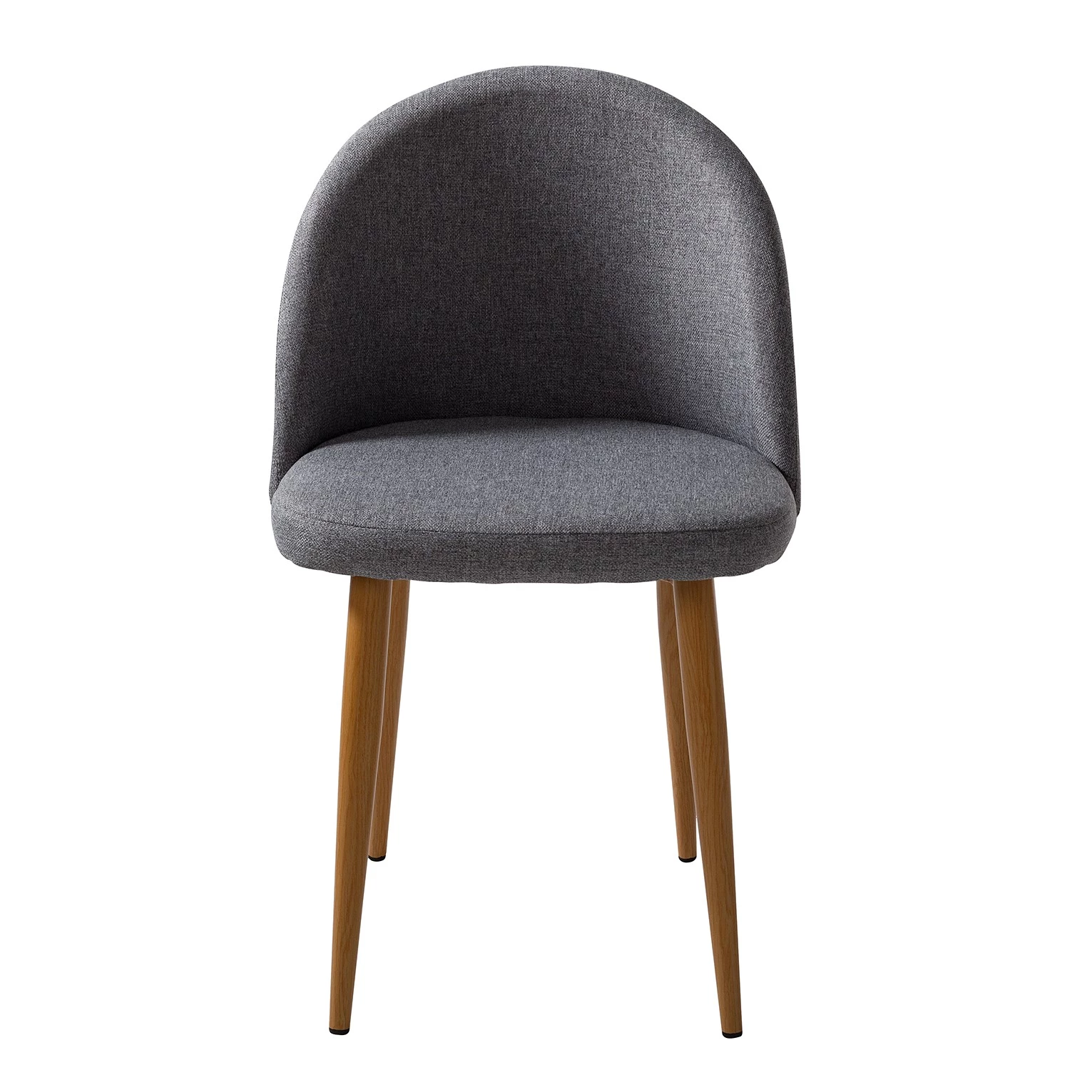 Mørteens Chaises capitonnées Jacklin II (2 él.) - Tissu / Métal - Imitation chêne - Gris clair 2 Mørteens Chaises capitonnées Jacklin II (2 él.) - Tissu / Métal - Imitation chêne - Gris clair – Image 2