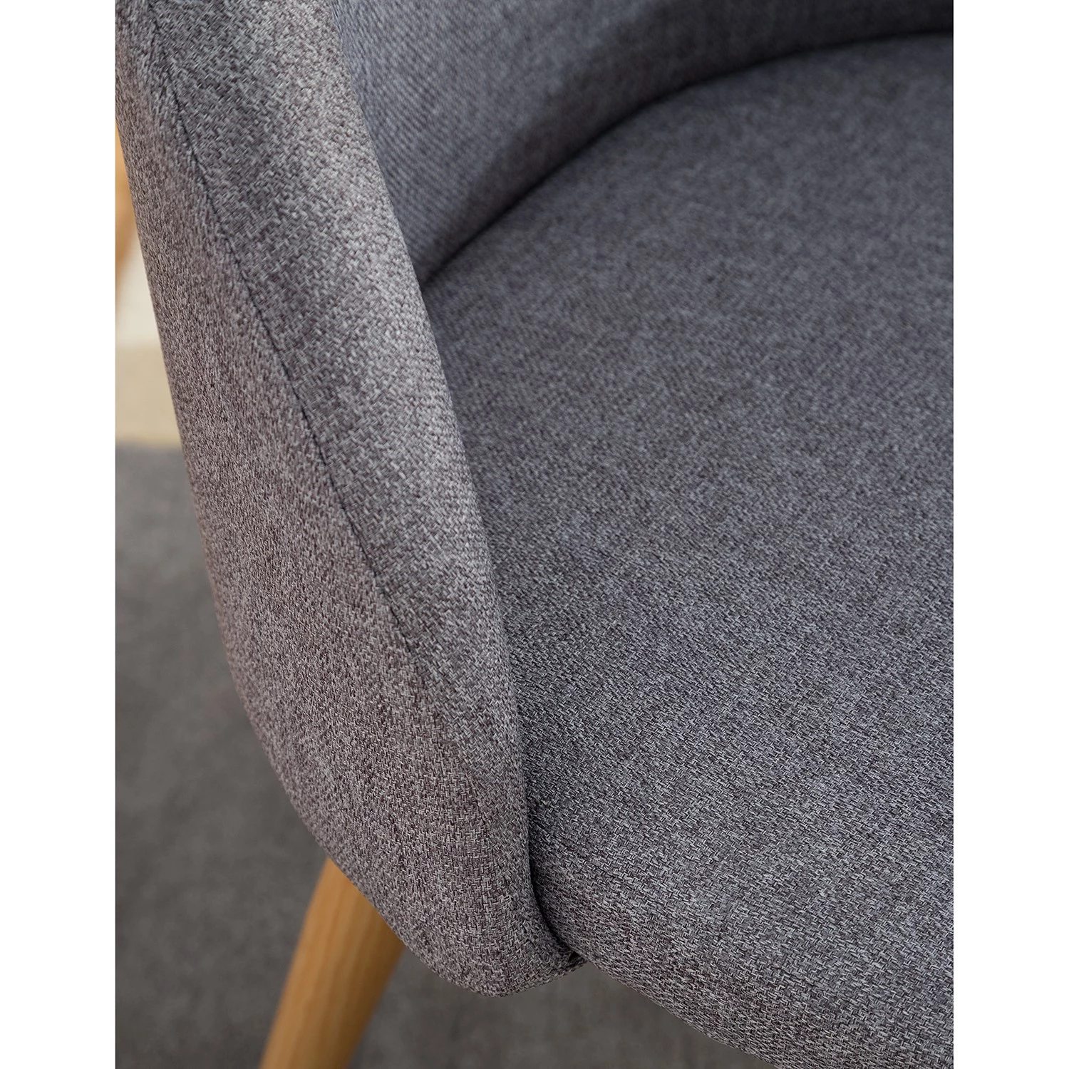 Mørteens Chaises capitonnées Jacklin II (2 él.) - Tissu / Métal - Imitation chêne - Gris clair 10 Mørteens Chaises capitonnées Jacklin II (2 él.) - Tissu / Métal - Imitation chêne - Gris clair – Image 10