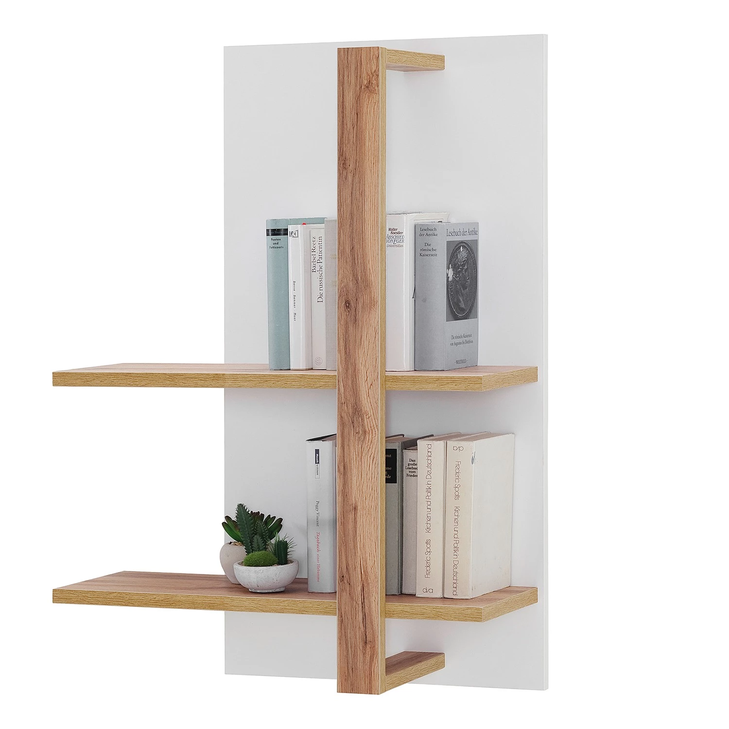 Loftscape Étagère murale Mundai - Blanc alpin / Imitation chêne de Wotan 2 Loftscape Étagère murale Mundai - Blanc alpin / Imitation chêne de Wotan – Image 2