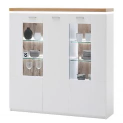 Loftscape Buffet haut Mundai - Avec éclairage  - Blanc / Imitation chêne de Wotan -Meubles de salle à manger Soldes Magasin 1000209049 200402 14342800032 DETAILS P000000001000209049
