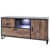 Red Living Buffet Hixson - Imitation chêne de tonneau / Noir