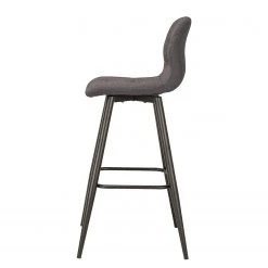 Loftscape Chaise de bar Nauvoo II (lot de 2) - Tissu / Acier - Anthracite / Noir -Meubles de salle à manger Soldes Magasin 1000209245 200331 06315300004 DETAILS P000000001000209245