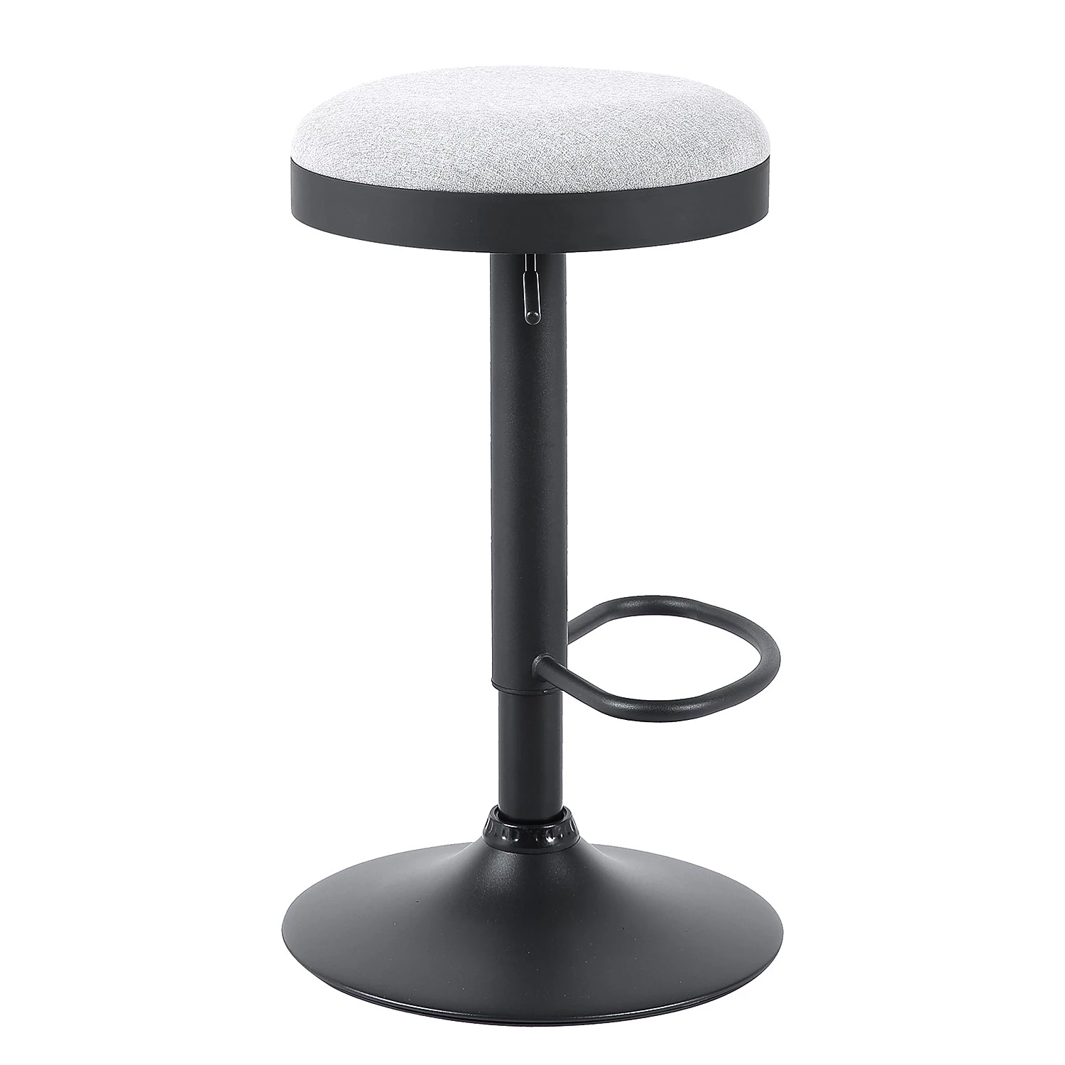 Loftscape Tabouret de bar Moita (lot de 2) - Tissu / Acier - Gris clair / Noir 2 Loftscape Tabouret de bar Moita (lot de 2) - Tissu / Acier - Gris clair / Noir – Image 2