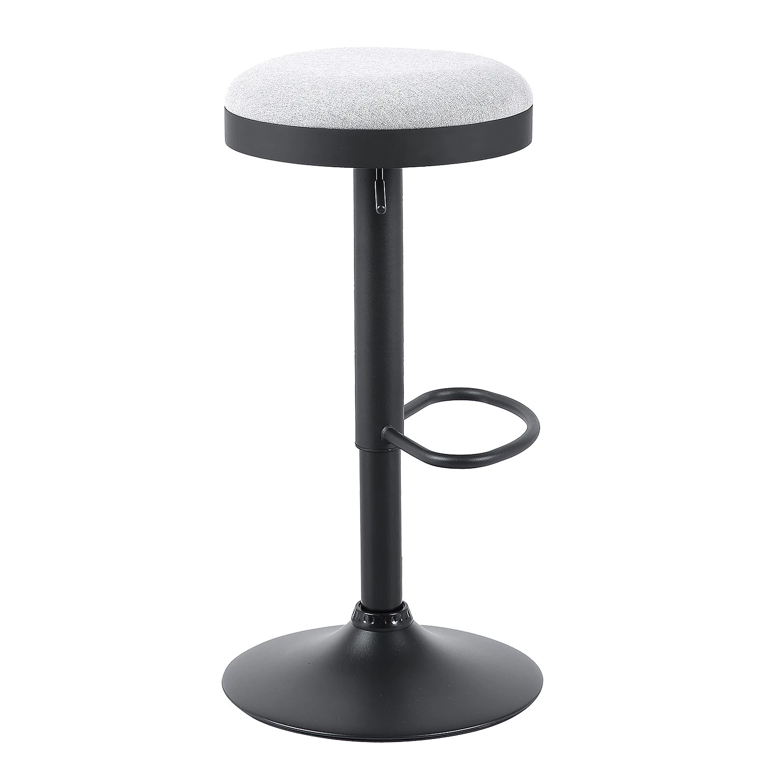Loftscape Tabouret de bar Moita (lot de 2) - Tissu / Acier - Gris clair / Noir 3 Loftscape Tabouret de bar Moita (lot de 2) - Tissu / Acier - Gris clair / Noir – Image 3