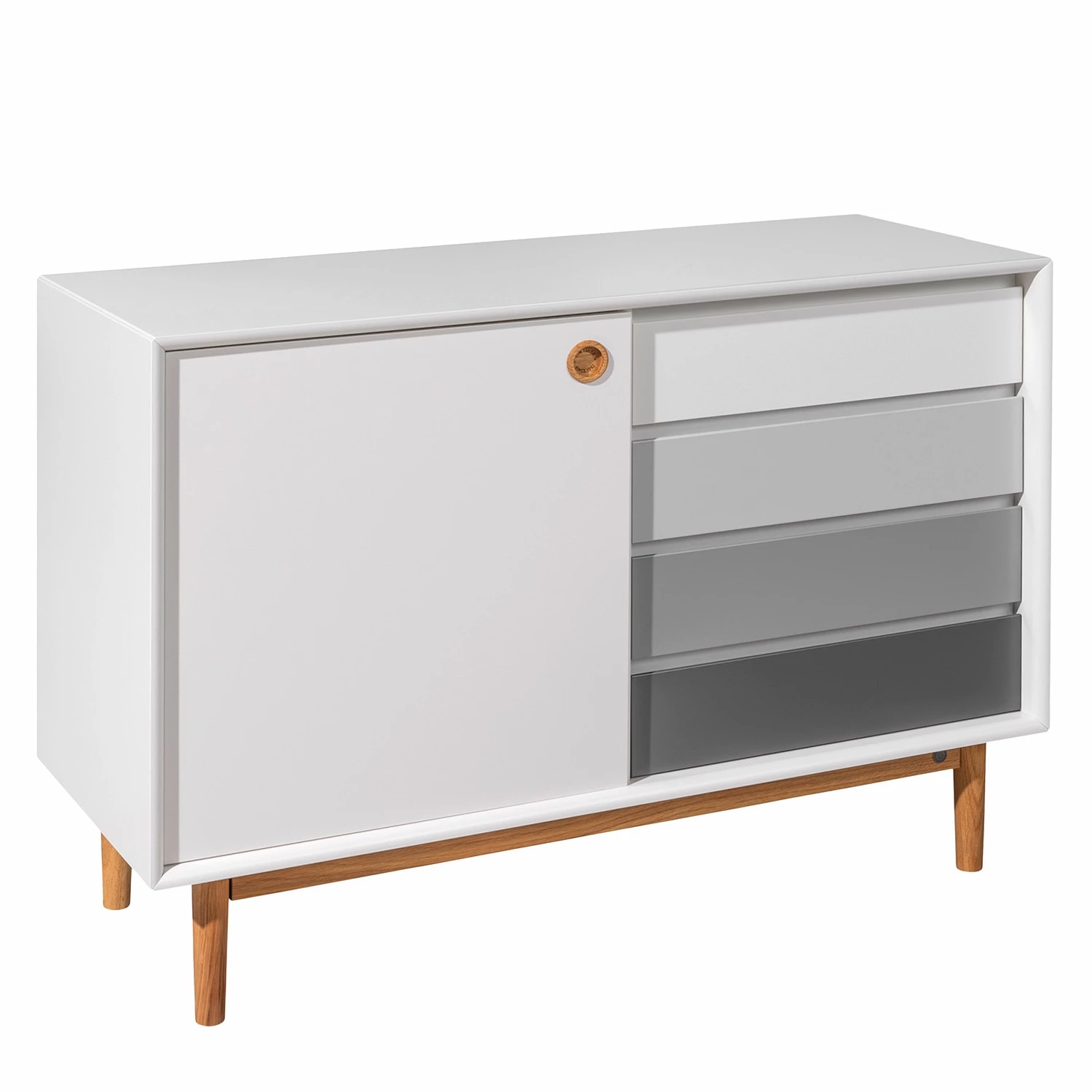 Tom Tailor Commode Color Box - Partiellement en chêne massif - Blanc / Gris clair 1 Tom Tailor Commode Color Box - Partiellement en chêne massif - Blanc / Gris clair