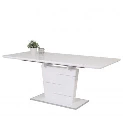 Loftscape Table Splott - (extensible) - Blanc brillant / chromé -Meubles de salle à manger Soldes Magasin 1000209420 200402 15493800098 DETAILS P000000001000209420