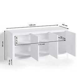 Loftscape Buffet Norwell - Métal - Noir -Meubles de salle à manger Soldes Magasin 1000209627 210115 07224500005 SKETCH DETAILS P000000001000209627 sketch