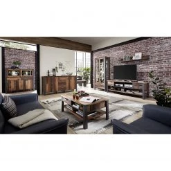 Red Living Buffet haut Blackpool I - Avec éclairage - Imitation bois recyclé / Gris -Meubles de salle à manger Soldes Magasin 1000209806 210331 08331200004 MOOD DETAILS P000000001000209806 mood