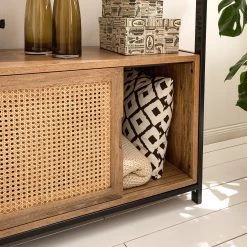 Ars manufacti Étagère Vina - Manguier massif / Métal - Manguier / Noir -Meubles de salle à manger Soldes Magasin 1000210698 200408 14302600028 DETAILS P000000001000210698