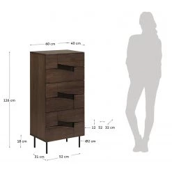 Red Living Commode Kluuvi II - Placage en bois véritable - Noyer / Noir 23 Red Living Commode Kluuvi II - Placage en bois véritable - Noyer / Noir -Meubles de salle à manger Soldes Magasin 1000210870 200429 17355400027 SKETCH DETAILS P000000001000210870 sketch