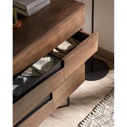 Red Living Commode Kluuvi I - Placage en bois véritable - Noyer / Noir 22 Red Living Commode Kluuvi I - Placage en bois véritable - Noyer / Noir -Meubles de salle à manger Soldes Magasin 1000210871 200824 12200100008 DETAILS P000000001000210871