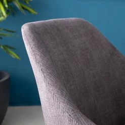 Jack & Alice Chaise capitonnée Richville - Velours côtelé / Fer - Gris / Noir -Meubles de salle à manger Soldes Magasin 1000210877 201126 13152000009 DETAILS P000000001000210877