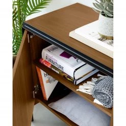 Red Living Buffet Juuka - Placage en bois véritable - Noyer / Noir -Meubles de salle à manger Soldes Magasin 1000210884 200824 12200900020 DETAILS P000000001000210884