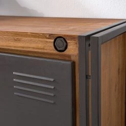 Ars manufacti Buffet Manchester V - Acacia massif / Métal - Acacia / Anthracite -Meubles de salle à manger Soldes Magasin 1000210963 210210 12495600005 DETAILS P000000001000210963