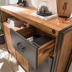 Ars manufacti Buffet Manchester VII - Acacia massif / Métal - Acacia / Anthracite -Meubles de salle à manger Soldes Magasin 1000210965 210121 12574800028 DETAILS P000000001000210965