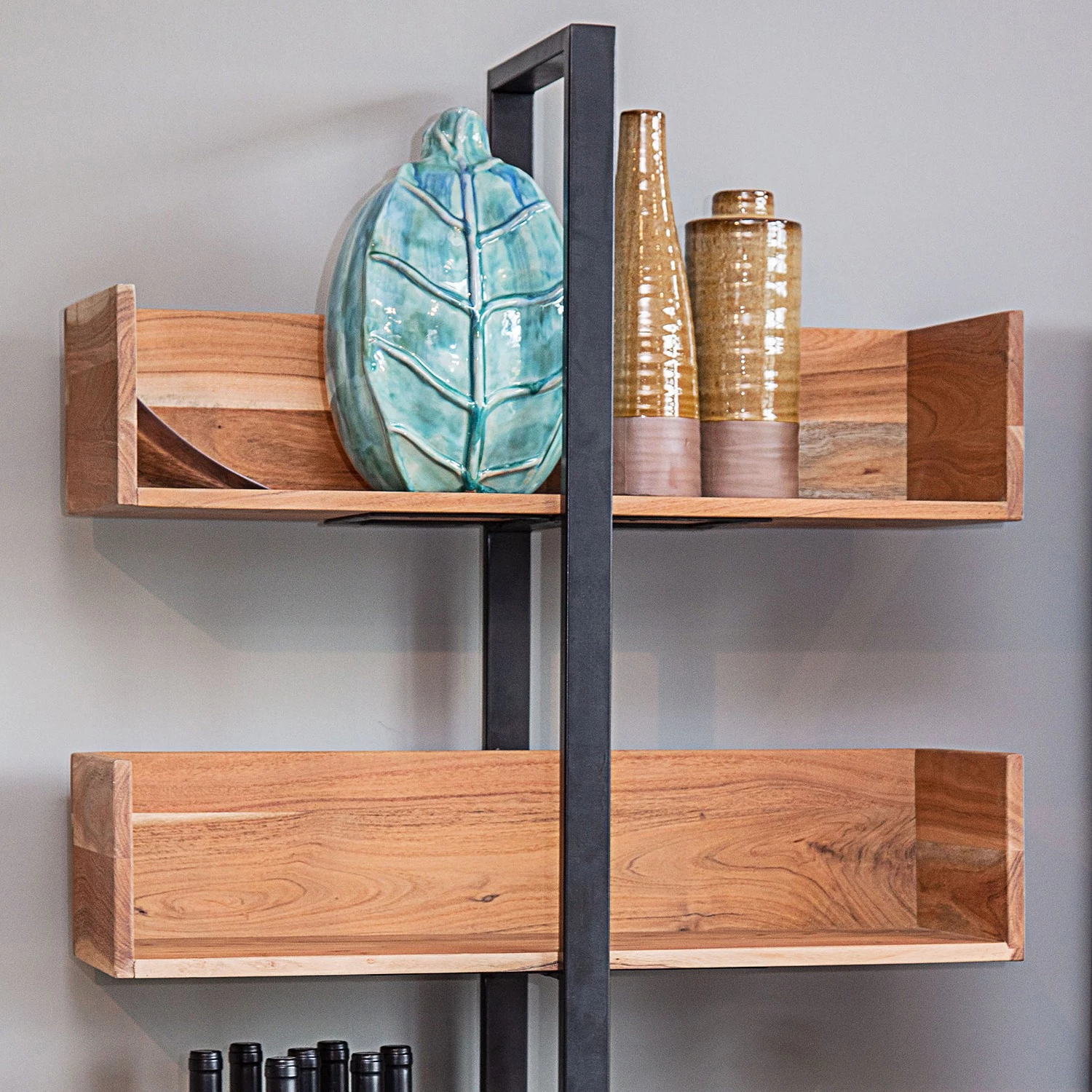 Red Living Étagère Toome II - Acacia massif / Métal - Acacia / Noir 4 Red Living Étagère Toome II - Acacia massif / Métal - Acacia / Noir – Image 4