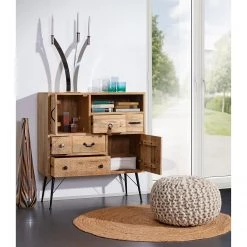 Red Living Commode Latta - Manguier massif / Métal - Manguier / Noir -Meubles de salle à manger Soldes Magasin 1000211450 220316 022 MOOD DETAILS P000000001000211450 mood