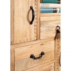 Red Living Commode Latta - Manguier massif / Métal - Manguier / Noir -Meubles de salle à manger Soldes Magasin 1000211450 220316 030 DETAILS P000000001000211450