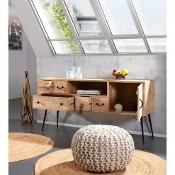 Red Living Buffet Latta - Manguier massif / Métal - Manguier / Noir -Meubles de salle à manger Soldes Magasin 1000211455 220316 021 MOOD DETAILS P000000001000211455 mood