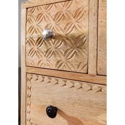 Red Living Buffet Latta - Manguier massif / Métal - Manguier / Noir -Meubles de salle à manger Soldes Magasin 1000211455 220316 030 DETAILS P000000001000211455