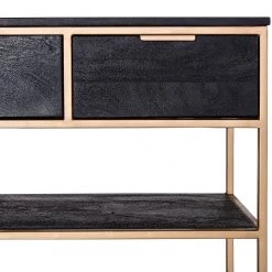 Jack & Alice Console Harbin - Acacia massif / Métal - Acacia noir / Doré 10 Jack & Alice Console Harbin - Acacia massif / Métal - Acacia noir / Doré -Meubles de salle à manger Soldes Magasin 1000211471 200504 13495100245 DETAILS P000000001000211471