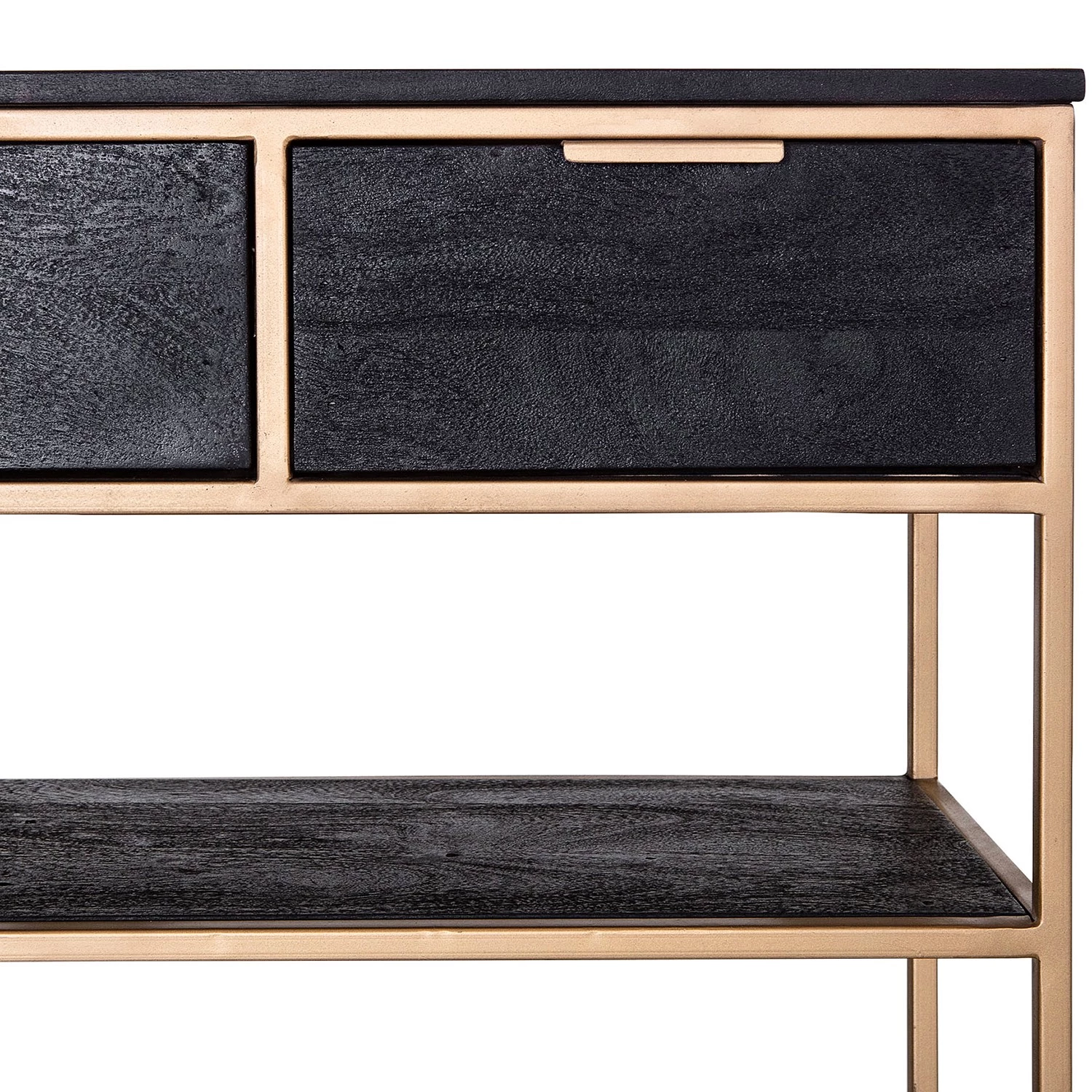 Jack & Alice Console Harbin - Acacia massif / Métal - Acacia noir / Doré 5 Jack & Alice Console Harbin - Acacia massif / Métal - Acacia noir / Doré – Image 5