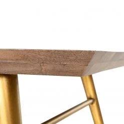 Naturoo Table Turlock - Manguier massif / Métal - Manguier / Doré -Meubles de salle à manger Soldes Magasin 1000211473 200504 13495200250 DETAILS P000000001000211473