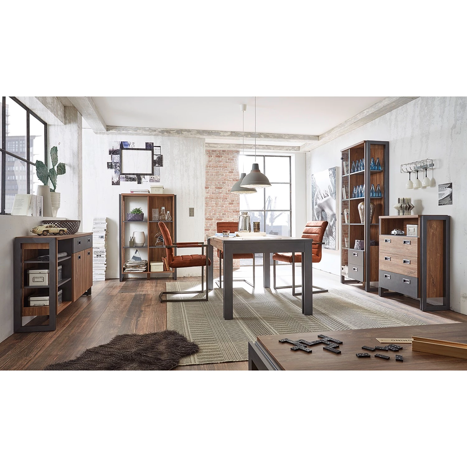 Ars manufacti Buffet Marton I - Imitation chêne Stirling / Anthracite 2 Ars manufacti Buffet Marton I - Imitation chêne Stirling / Anthracite – Image 2