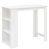 Fredriks Table haute Coburn - Aluminium - Argenté - Blanc