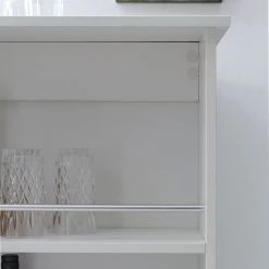 Fredriks Table haute Coburn - Aluminium - Argenté - Blanc -Meubles de salle à manger Soldes Magasin 1000211773 200506 12474200438 DETAILS P000000001000211773