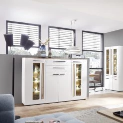 Red Living Buffet haut Parolin - Avec éclairage - Blanc -Meubles de salle à manger Soldes Magasin 1000212344 200507 14285500084 MOOD DETAILS P000000001000212344 mood