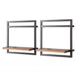 Ars manufacti Étagères murales Manchester III (5 él.) - Acacia massif / Métal - Acacia / Anthracite -Meubles de salle à manger Soldes Magasin 1000213199 200527 13202900014 DETAILS P000000001000213199