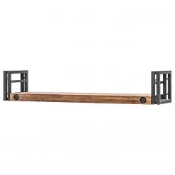 Ars manufacti Tablettes murales Manchester (lot de 2) - Acacia massif / Métal - Acacia / Anthracite - Largeur : 110 cm -Meubles de salle à manger Soldes Magasin 1000213217 200831 09510000014 DETAILS P000000001000213217