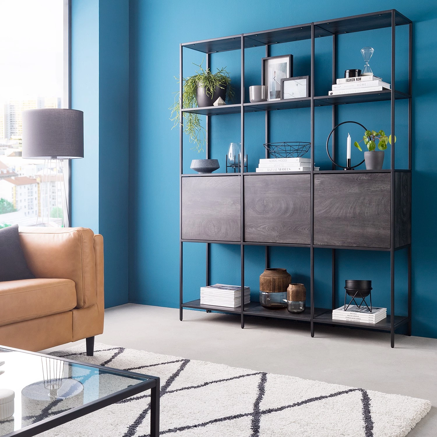 Fredriks Étagère Meon III - Chêne gris - Largeur : 150 cm 2 Fredriks Étagère Meon III - Chêne gris - Largeur : 150 cm – Image 2