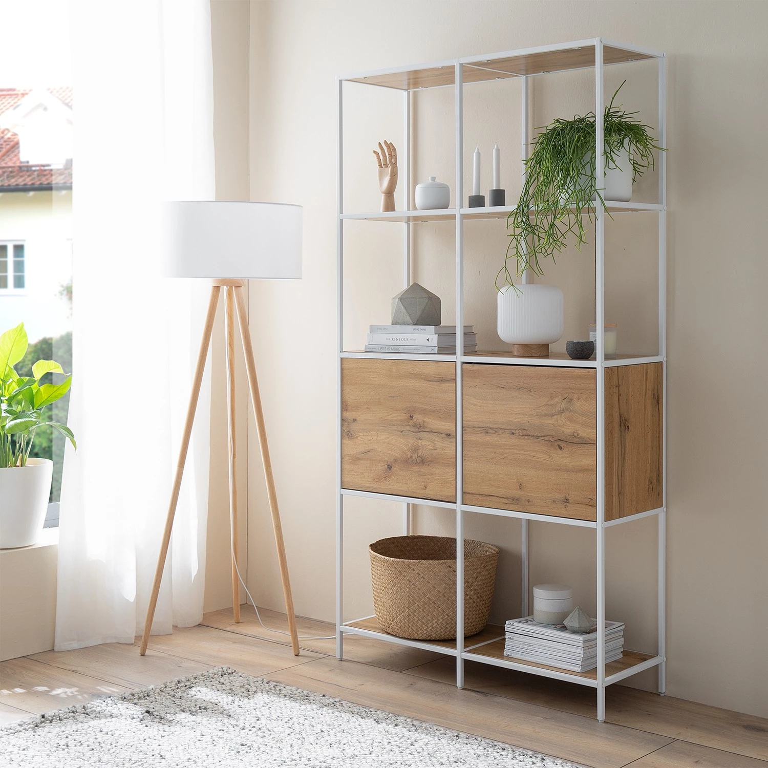 Fredriks Étagère Meon III - Imitation chêne - Largeur : 101 cm 2 Fredriks Étagère Meon III - Imitation chêne - Largeur : 101 cm – Image 2