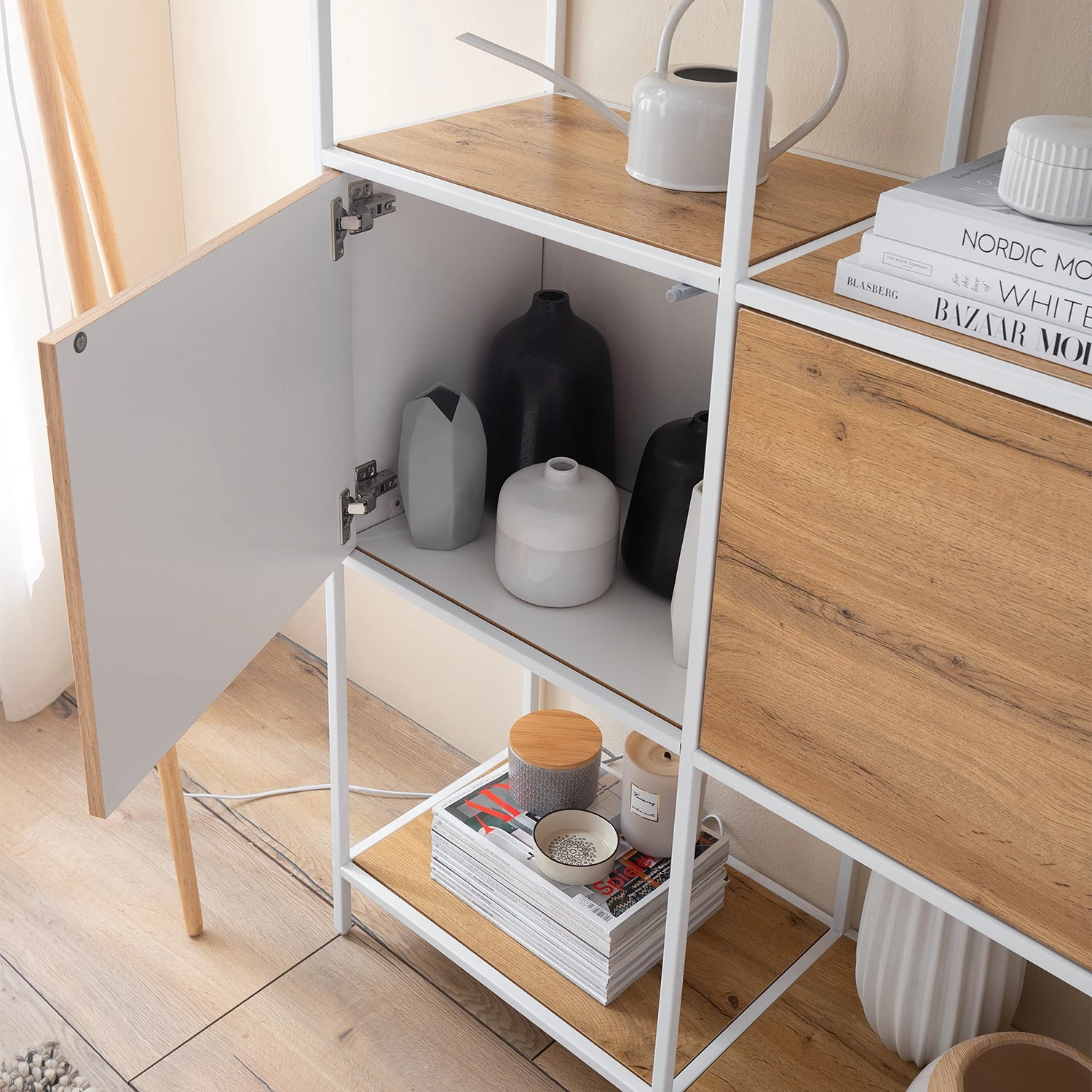 Fredriks Étagère Meon III - Imitation chêne - Largeur : 101 cm 16 Fredriks Étagère Meon III - Imitation chêne - Largeur : 101 cm – Image 16