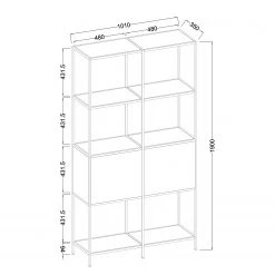 Fredriks Étagère Meon III - Chêne gris - Largeur : 101 cm 25 Fredriks Étagère Meon III - Chêne gris - Largeur : 101 cm -Meubles de salle à manger Soldes Magasin 1000213234 200814 14310900024 SKETCH DETAILS P000000001000213234 sketch