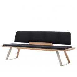 GWINNER Banc Bern - Cuir Toledo : Noir - Largeur : 210 cm