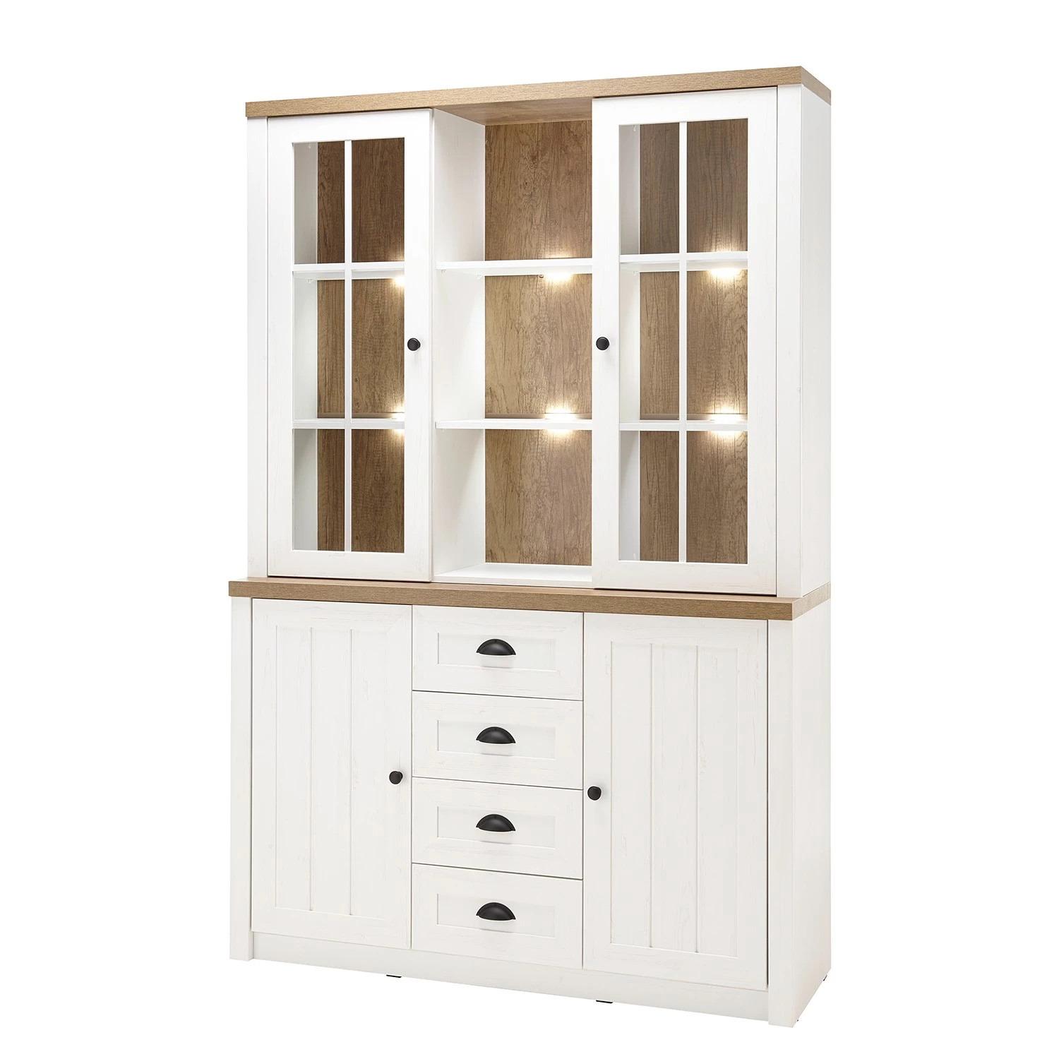 Norrwood Vaisselier Proville II - Imitation chêne blanc / Imitation chêne 1 Norrwood Vaisselier Proville II - Imitation chêne blanc / Imitation chêne