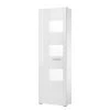 Loftscape Vitrine Cely - Blanc brillant / Blanc mat - Hauteur : 192 cm