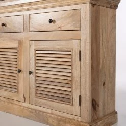 Maison Belfort Buffet Vianne - Manguier massif / Métal - Manguier / Noir -Meubles de salle à manger Soldes Magasin 1000214037 210303 06332100007 DETAILS P000000001000214037