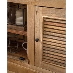 Maison Belfort Buffet Vianne - Manguier massif / Métal - Manguier / Noir -Meubles de salle à manger Soldes Magasin 1000214037 210311 11143700006 DETAILS P000000001000214037