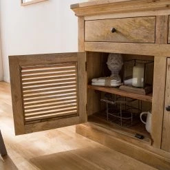 Maison Belfort Buffet Vianne - Manguier massif / Métal - Manguier / Noir -Meubles de salle à manger Soldes Magasin 1000214037 210311 11143900007 DETAILS P000000001000214037