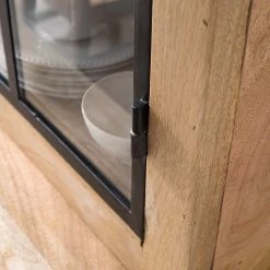 Maison Belfort Buffet Vianne - Manguier massif / Métal - Manguier / Noir -Meubles de salle à manger Soldes Magasin 1000214037 210311 11144200010 DETAILS P000000001000214037