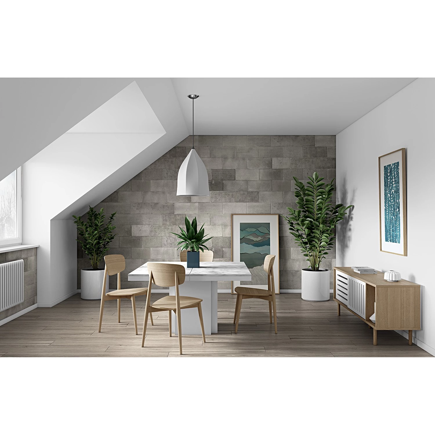 Temahome Table Dusk II - Marbre - Marbre / Blanc 3 Temahome Table Dusk II - Marbre - Marbre / Blanc – Image 3