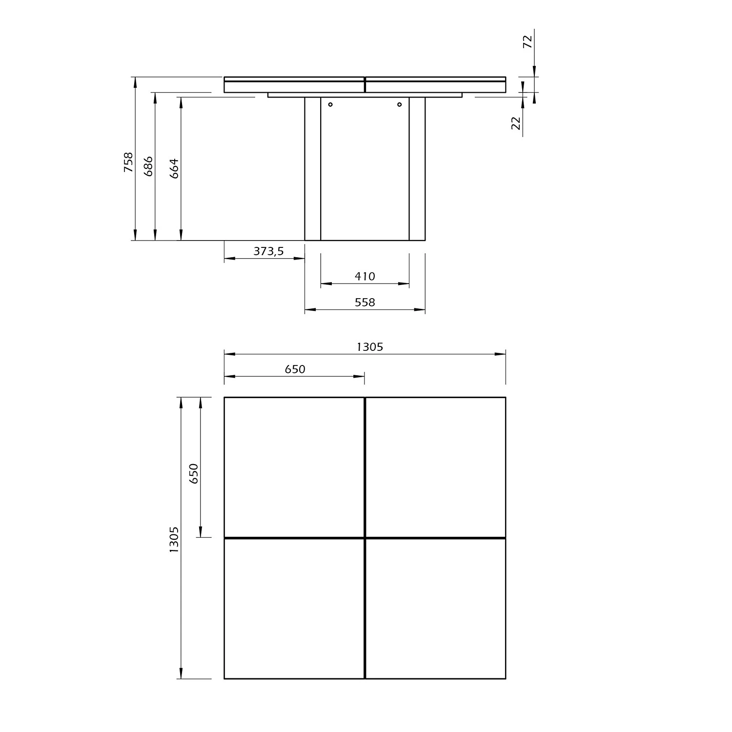Temahome Table Dusk II - Marbre - Marbre / Blanc 5 Temahome Table Dusk II - Marbre - Marbre / Blanc – Image 5