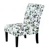 Kayoom Chaises capitonnées Indira II - Tissu / Hêtre massif - Noir / Vert et blanc