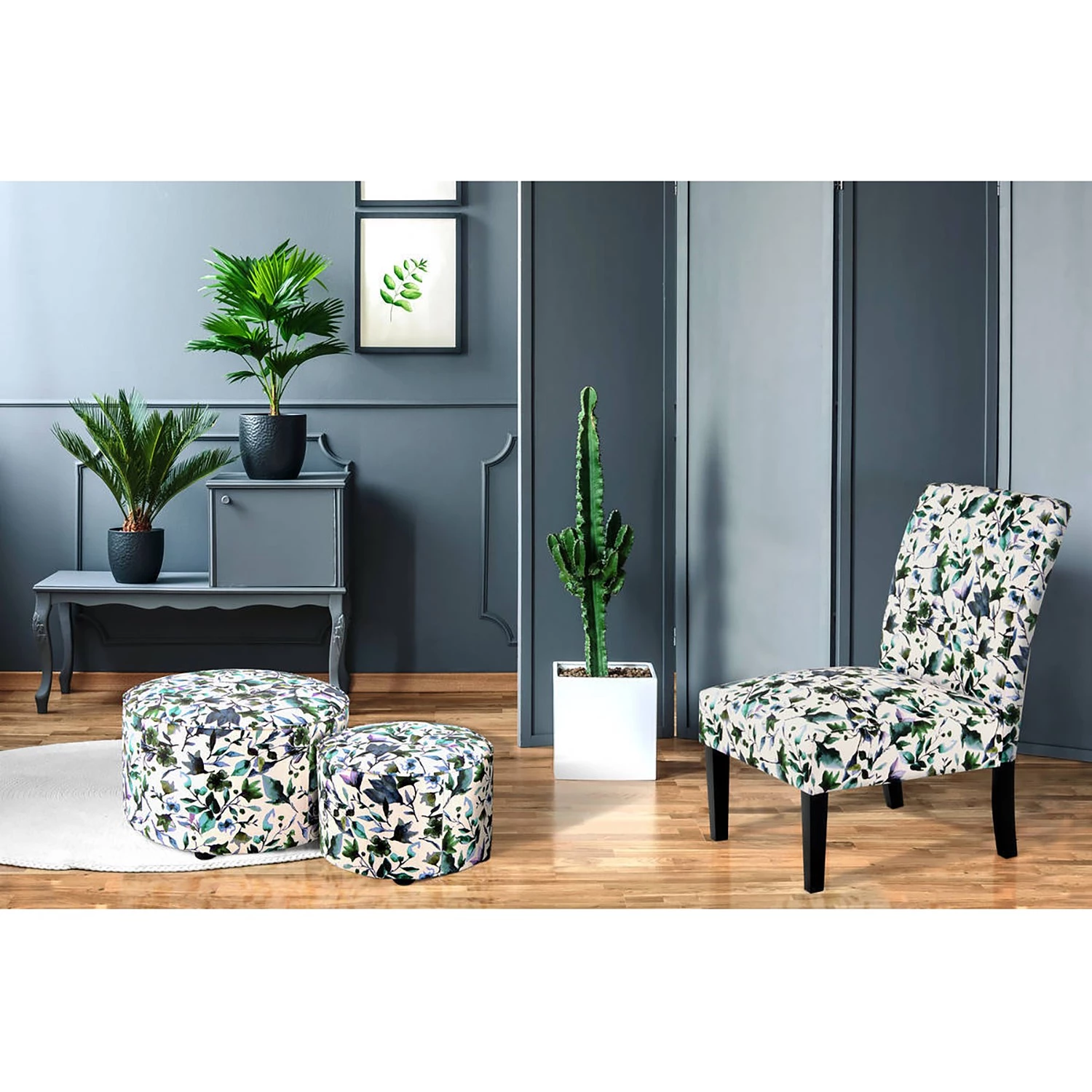 Kayoom Chaises capitonnées Indira II - Tissu / Hêtre massif - Noir / Vert et blanc 2 Kayoom Chaises capitonnées Indira II - Tissu / Hêtre massif - Noir / Vert et blanc – Image 2