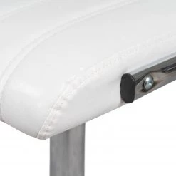 Kayoom Chaises de bar Midnight II (lot de 2) - Imitation cuir / Métal - Chrome - Blanc -Meubles de salle à manger Soldes Magasin 1000214197 200529 06043800151 DETAILS P000000001000214197